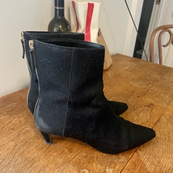 J Crew Stevie Ankle boots in Black Pony Hair 8 - Picture 3 of 7
